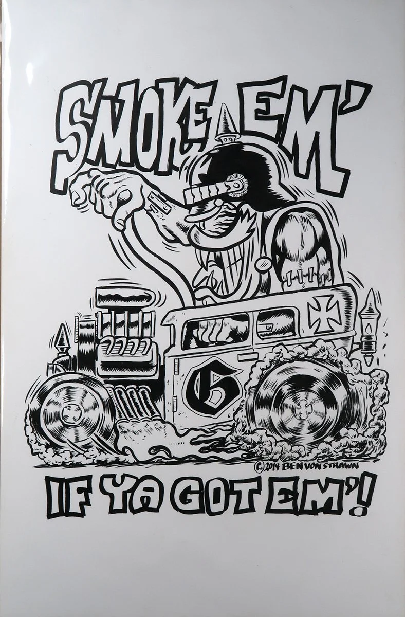 VON FRANCO / SMOKING TIKI シルクスクリーンポスター Von Franco Freaky Tiki's Tower Records Poster Pop Sticker Pack